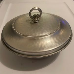 VTG B. W. Buenilum Hammered Aluminum Covered Serving Dish ~ Casserole Bowl